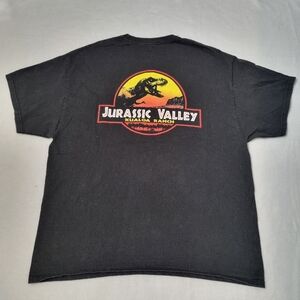 Hanes Tagless Men's Size XL Jurassic Valley short sleeves Black T-Shirt Used